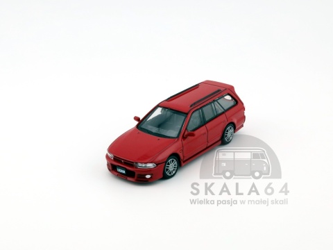 Model samochodu Mitsubishi Legnum Super VR4 RED LHD w skali 1:64 - przód