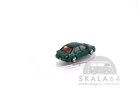 Model samochodu Subaru Impreza WRX STi Custom Green w skali 1:64 - tył