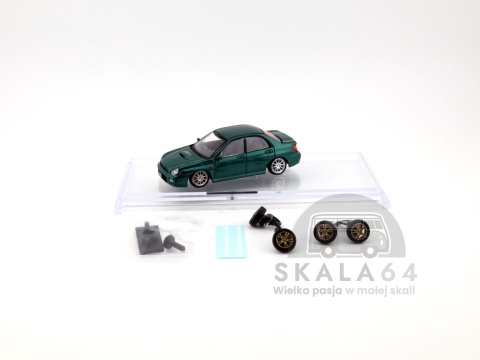 Model samochodu Subaru Impreza WRX STi Custom Green w skali 1:64 - akcesoria