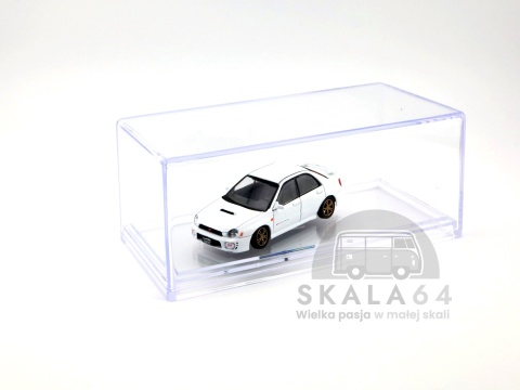 Model samochodu Subaru Impreza WRX STi White w skali 1:64 - gablotka