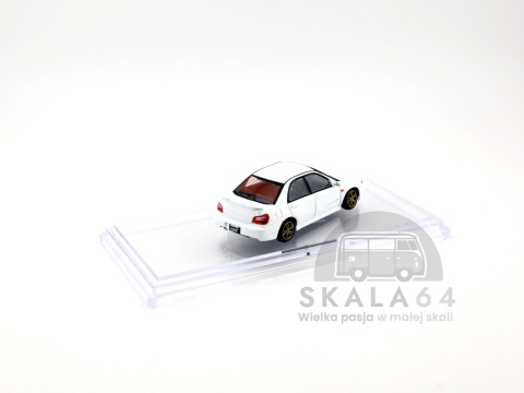 Model samochodu Subaru Impreza WRX STi White w skali 1:64 - tył