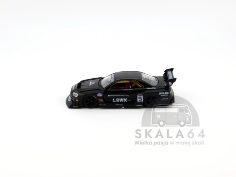 Model samochodu Nissan LB-ER34 Super Silhouette Skyline Black w skali 1:64 - bok