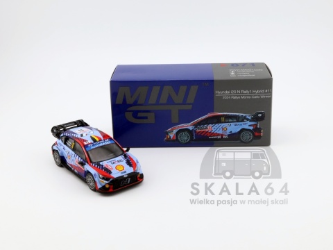 Model samochodu Hyundai i20 N Rally1 Hybrid #11 w skali 1:64 - pudełko