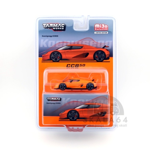 Model samochodu Koenigsegg CC850 OIrange w skali 1:64