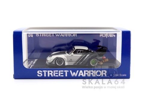 * STREET WARRIOR * GHOST PLAYER * Porsche 993 * RWB * RAUH-Welt * Silver / Black * 1:64 *