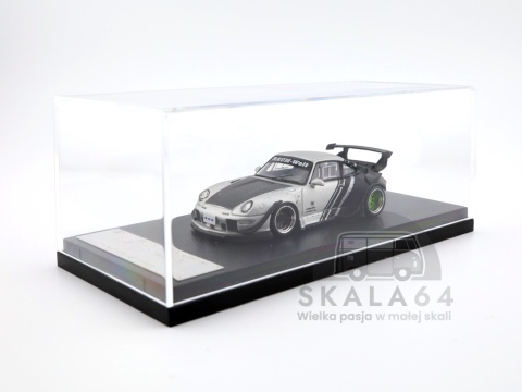 * STREET WARRIOR * GHOST PLAYER * Porsche 993 * RWB * RAUH-Welt * Silver / Black * 1:64 *