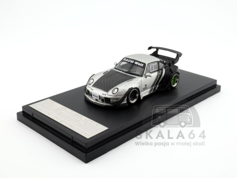 * STREET WARRIOR * GHOST PLAYER * Porsche 993 * RWB * RAUH-Welt * Silver / Black * 1:64 *