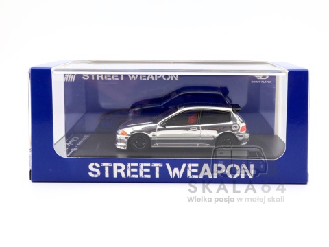 * STREET WEAPON * Honda Civic EG6 * Chrome * Limited Edition * 1 of 500 PCS * 1:64 *