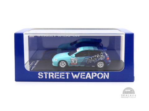 * STREET WEAPON * Honda Civic EG6 * Falken / Blue * Limited Edition * 1 of 499 PCS  *1:64 *