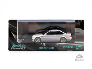 STREET WEAPON - STANCE HUNTERS BMW M3 E46 Silver BBS Limited Edition 1 of 299 PCS 1:64