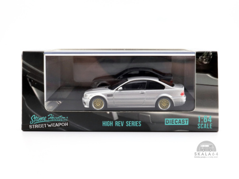 * STREET WEAPON * STANCE HUNTERS * BMW M3 * E46 * Silver * BBS * Limited Edition * 1 of 299 PCS * 1:64 * * STREET WEAPON * STANCE HUNTERS * BMW M3 * E46 * Silver * BBS * Limited Edition * 1 of 299 PCS * 1:64 *