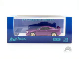 STREET WEAPON - STANCE HUNTERS Nissan Skyline GTR (BNR34) V-Spec II Purple Limited Edition 1 of 499 PCS 1:64