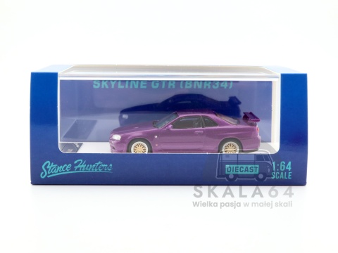 * STREET WEAPON * STANCE HUNTERS * Nissan Skyline GTR (BNR34) * V-Spec II * Purple * Limited Edition * 1 of 499 PCS * 1:64 *