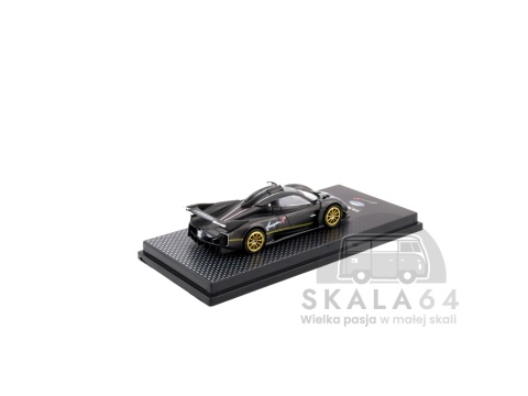 Model samochodu Pagani Huayra R Matt Black Carbon Fiber w skali 1:64 - tył