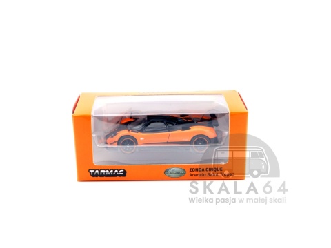 Model samochodu Pagani Zonda Cinque Arancio Saint Tropez w skali 1:64 - pudełko
