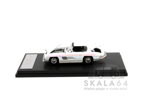 Model samochodu 1957 Mercedes-Benz 300SL Roadster w skali 1:64