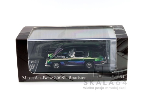 Model samochodu 1957 Mercedes-Benz 300SL Roadster w skali 1:64