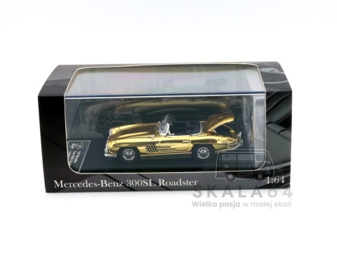 Model samochodu 1957 Mercedes-Benz 300SL Roadster w skali 1:64