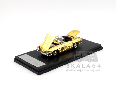 Model samochodu 1957 Mercedes-Benz 300SL Roadster w skali 1:64
