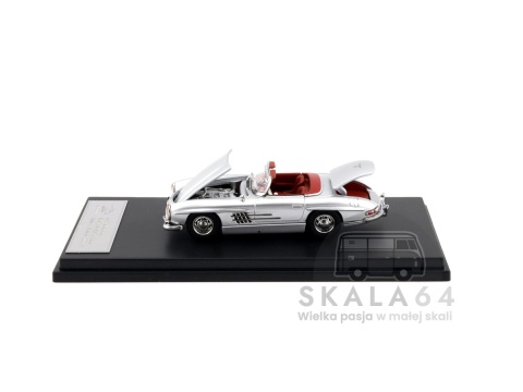 Model samochodu 1957 Mercedes-Benz 300SL Roadster w skali 1:64