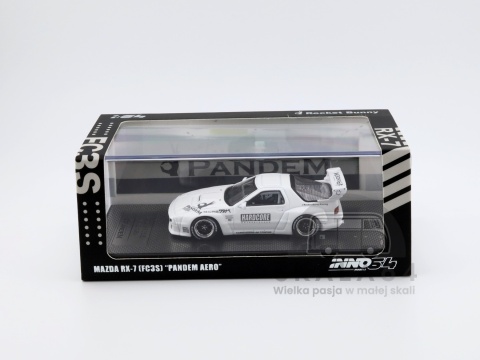 Model samochodu Mazda RX7 RX-7 FC3S Pandem Aero Rocket Bunny w skali 1:64 - pudełko