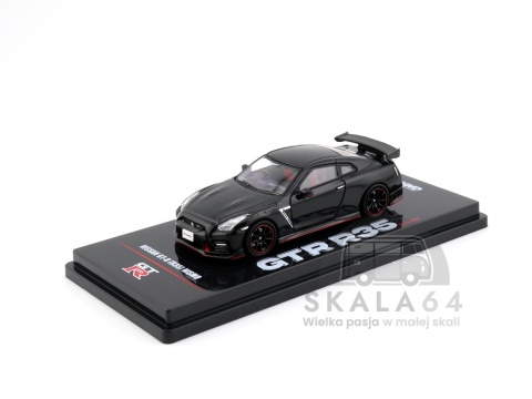 Model samochodu Nissan GT-R R35 Nismo BLACK w skali 1:64 - przód