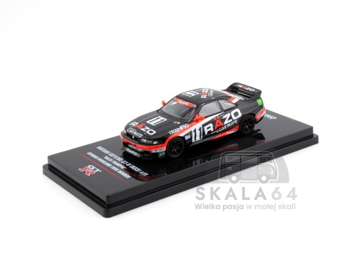 Model samochodu Nissan Skyline GT-R R33 #11 Razo Trampio w skali 1:64 - przód
