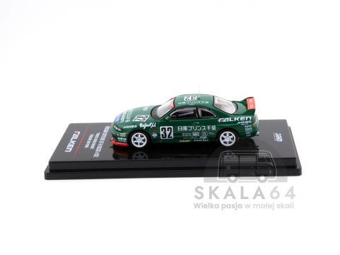 Model samochodu Nissan Skyline GT-R R33 #32 Prince Chiba Falken w skali 1:64 - bok