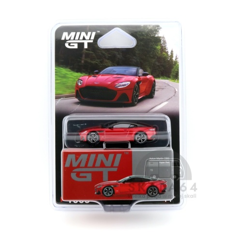 Model samochodu Aston Martin DBS Hyper Red w skali 1:64 - blister