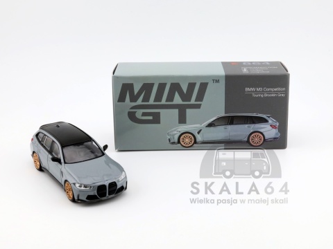 Model samochodu BMW M3 Competition Touring Brooklyn Grey w skali 1:64 - pudełko