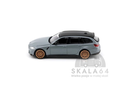 Model samochodu BMW M3 Competition Touring Brooklyn Grey w skali 1:64 - bok