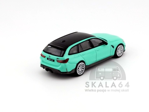 Model samochodu BMW M3 M Performance Touring Mint Green w skali 1:64 - tył