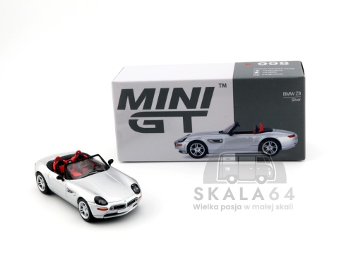 Model samochodu BMW Z8 Silver w skali 1:64 - pudełko