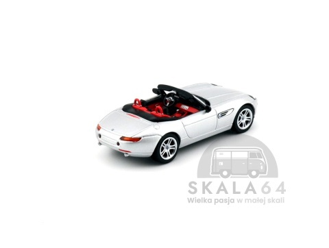 Model samochodu BMW Z8 Silver w skali 1:64 - tył