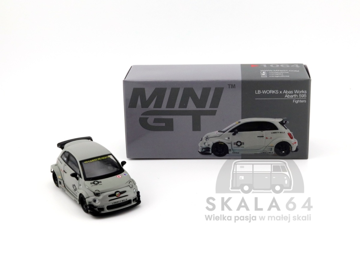 Mini GT 1/64 Abarth 595 LB-S Works X Abas Works | Rossa | Edizione Limitata #963