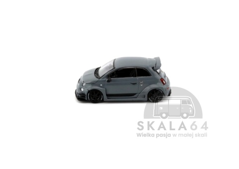 Model samochodu Fiat Abarth 595 LB-Works x Abas Works Grey w skali 1:64 - bok