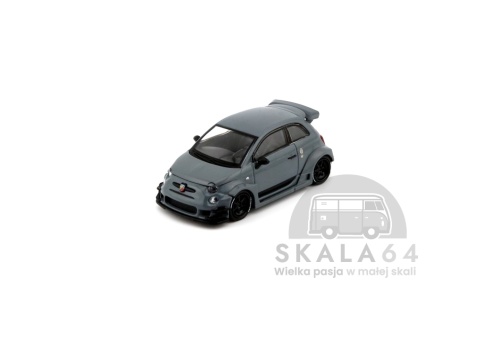 Model samochodu Fiat Abarth 595 LB-Works x Abas Works Grey w skali 1:64 - przód