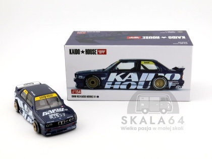 MINI GT Kaido House 154 BMW M3 E30 Kaido Works V1 Blue MINIGT KHMG154