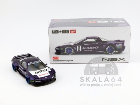 Model samochodu 1990 Honda NSX Kaido Racing V2 Purple w skali 1:64 - pudełko
