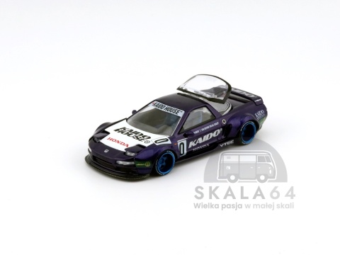 Model samochodu 1990 Honda NSX Kaido Racing V2 Purple w skali 1:64 - światła
