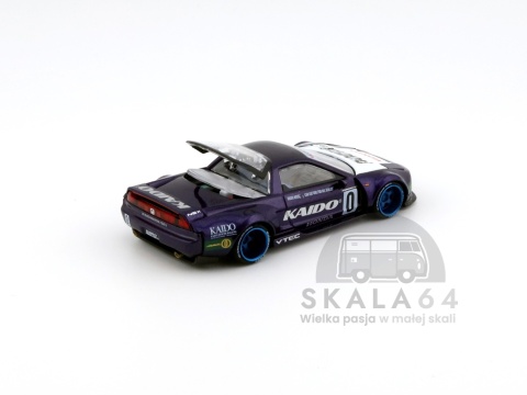 Model samochodu 1990 Honda NSX Kaido Racing V2 Purple w skali 1:64 - szyba