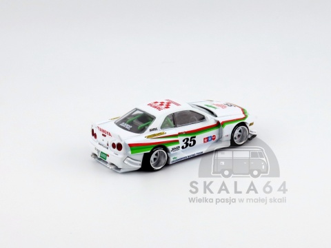 Model samochodu Nissan Skyline GT-R R34 The Grasshopper V1 w skali 1:64 - tył