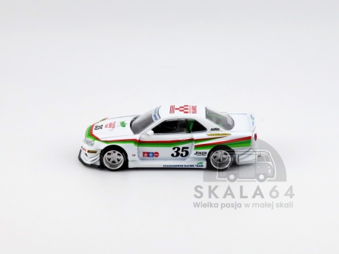 Model samochodu Nissan Skyline GT-R R34 The Grasshopper V1 w skali 1:64 - bok