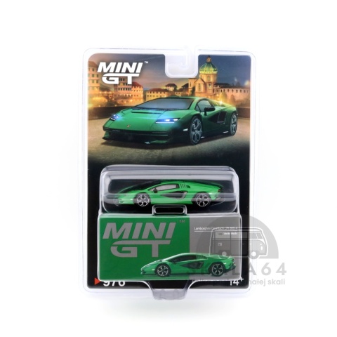 Model samochodu Lamborghini Countach LPI 800-4 Verde Medio w skali 1:64 - blister