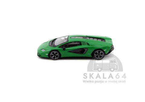 Model samochodu Lamborghini Countach LPI 800-4 Verde Medio w skali 1:64 - bok