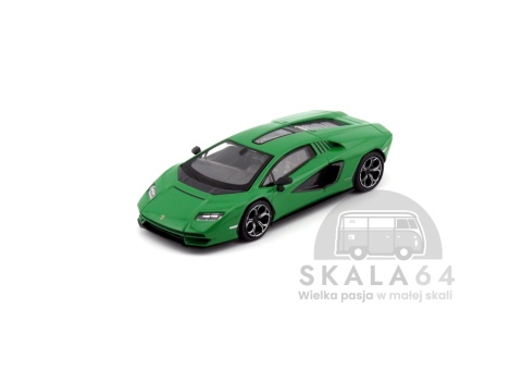 Model samochodu Lamborghini Countach LPI 800-4 Verde Medio w skali 1:64 - przód