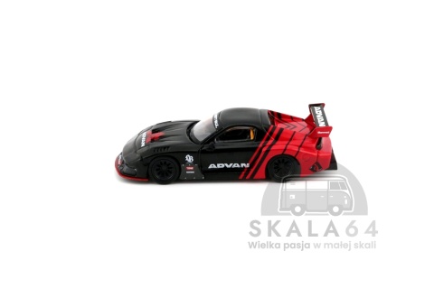Model samochodu Mazda RX-7 LB-Super Silhouette ADVAN w skali 1:64 - bok