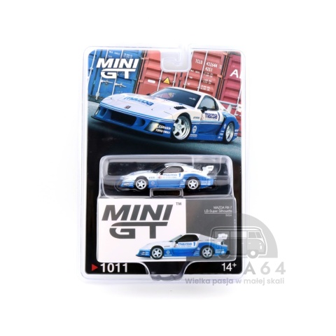 Model samochodu Mazda RX-7 LB-Super Silhouette IMSA w skali 1:64 - blister