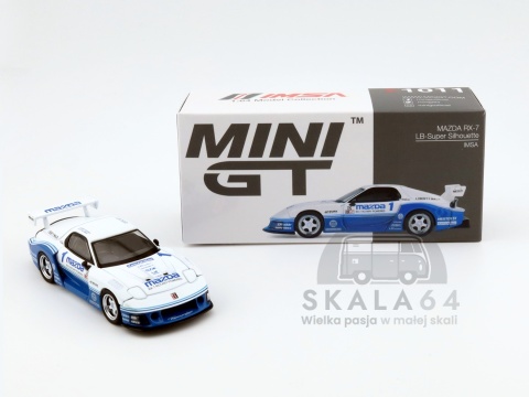 Model samochodu Mazda RX-7 LB-Super Silhouette IMSA w skali 1:64 - pudełko