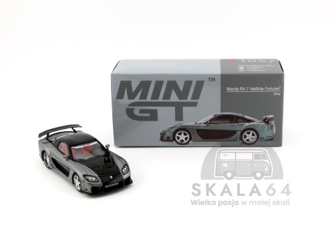 Model samochodu Mazda RX-7 VeilSide Fortune7 Grey w skali 1:64 - pudełko